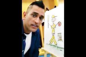 Watch video: MS Dhoni reveals his childhood passion for painting