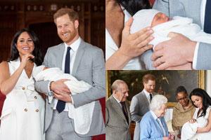 Photos of Prince Harry and Meghan Markle's newborn baby Archie