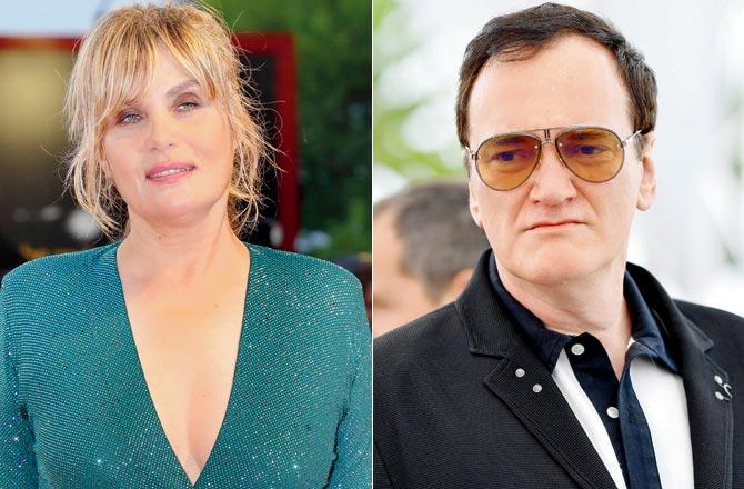 Emmanuelle Seigner and Quentin Tarantino