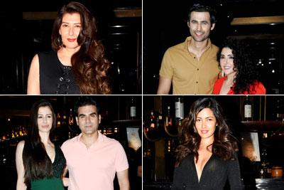 Sangeeta Bijlani, Arbaaz Khan with Giorgia Andriani, Riya Sen at Freddy Daruwala's birthday bash