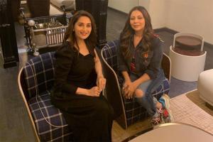 Gauri Khan gets a visit from Madhuri Dixit Nene at her store in Mumbai