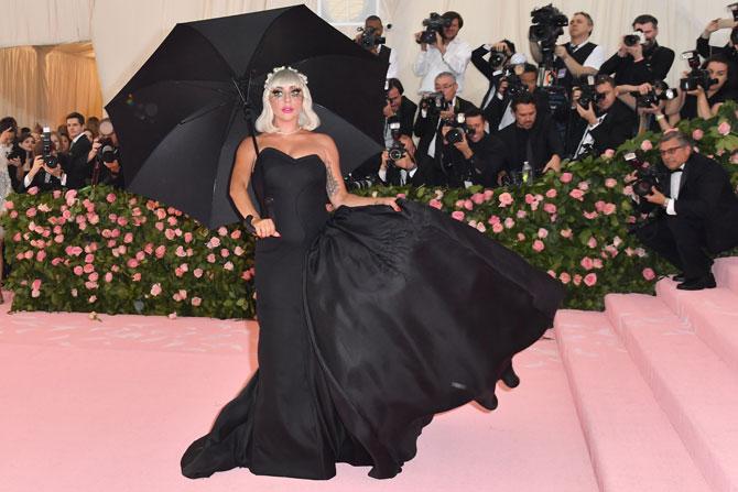 Lady Gaga arrives for the 2019 Met Gala at the Metropolitan Museum of Art on May 6, 2019, in New York