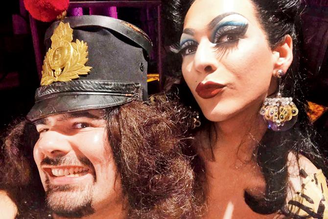 Anand Bhushan with drag queen Violet Chachki