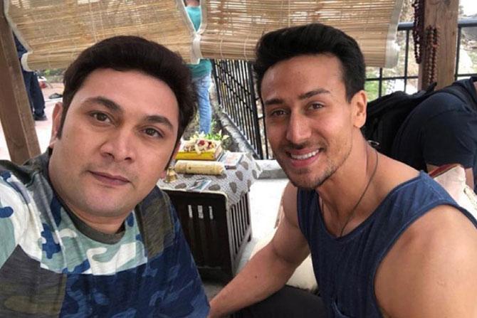 Rajesh Kumar with Tiger Shroff