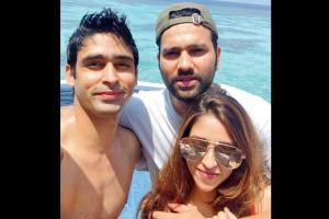 Ritika Sajdeh chills with Rohit Sharma and brother Kunal in Maldives