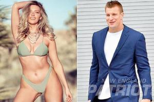 Rob congratulates Camille for landing SI Swimsuit cover