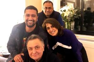 See photo: Vicky Kaushal meets Rishi and Neetu Kapoor in the US