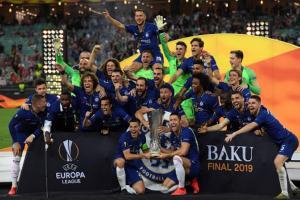 Farewell gift? Hazard scores twice as Chelsea win Europa League final