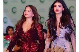 Deanne and Alanna Panday look gorgeous as they walk hand-in-hand
