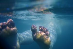 dead man floating in water