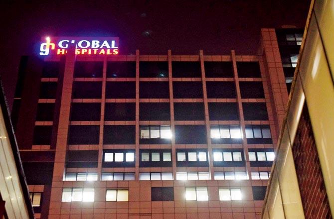 Global Hospital, Parel. Pic/Ashish Raje