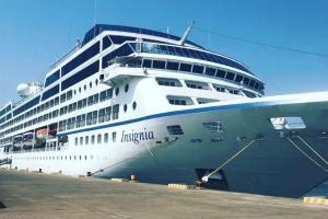 The newly refurbished Oceania Insignia that sailed to shores of Mumbai