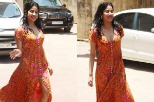Get Janhvi Kapoor's thigh-high slit maxi dress look at affordable price