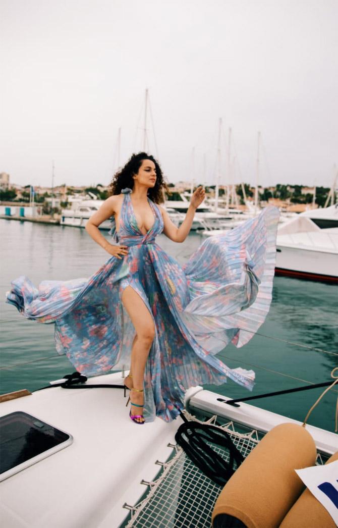 Kangana Ranaut in a yacht