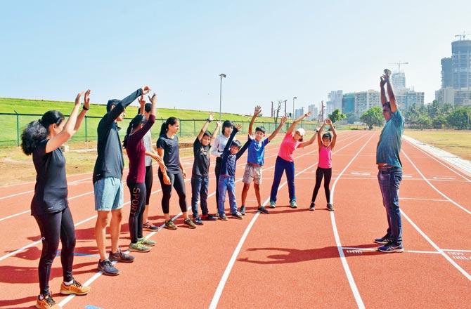 Limbering up on the new track