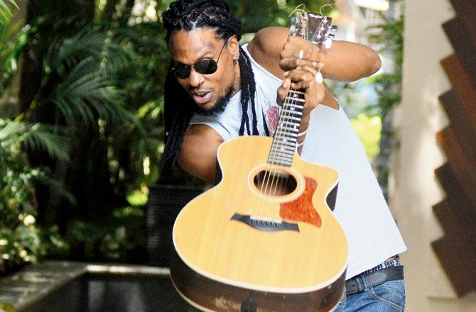 Former West Indies all-rounder Omari Banks during his 2018 trip to India. Pic/Getty Images