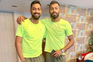 Hardik Pandya and brother Krunal twinning in fluorescent. See photo!