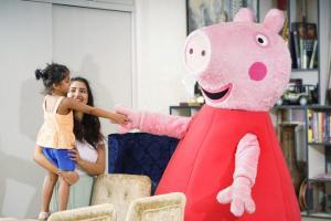 Suresh Raina's daughter Gracia has fun with Peppa Pig