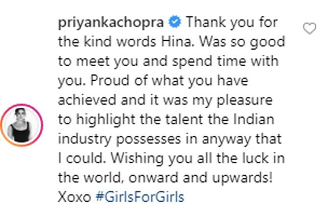 Priyanka Chopra and Hina Khan