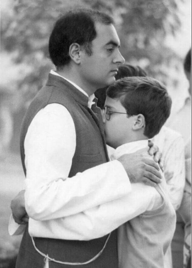 rahul with father