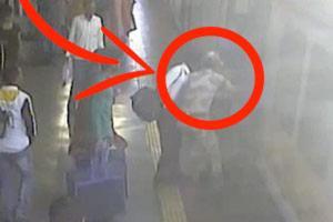 Video: Alert cop saves 65-year-old woman from being crushed under train