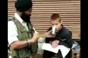 CRPF jawan feeds paralysed boy in Kashmir; Video goes viral