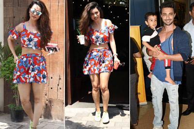 Soundarya Sharma, Kriti Sanon, Anushka, Aditya Seal spotted in Juhu