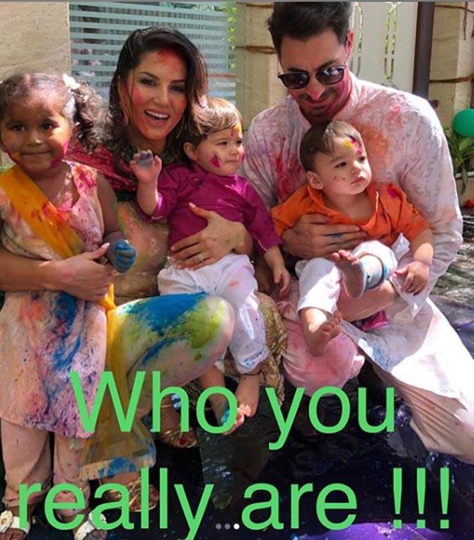 Sunny Leone with family