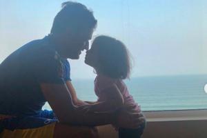 Watch video: Ziva Dhoni and 'Papa' Dhoni rub noses with each other