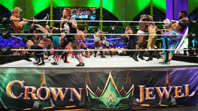 A nine-team tag-team match was held in order to determine the winner of the WWE Tag team World Cup