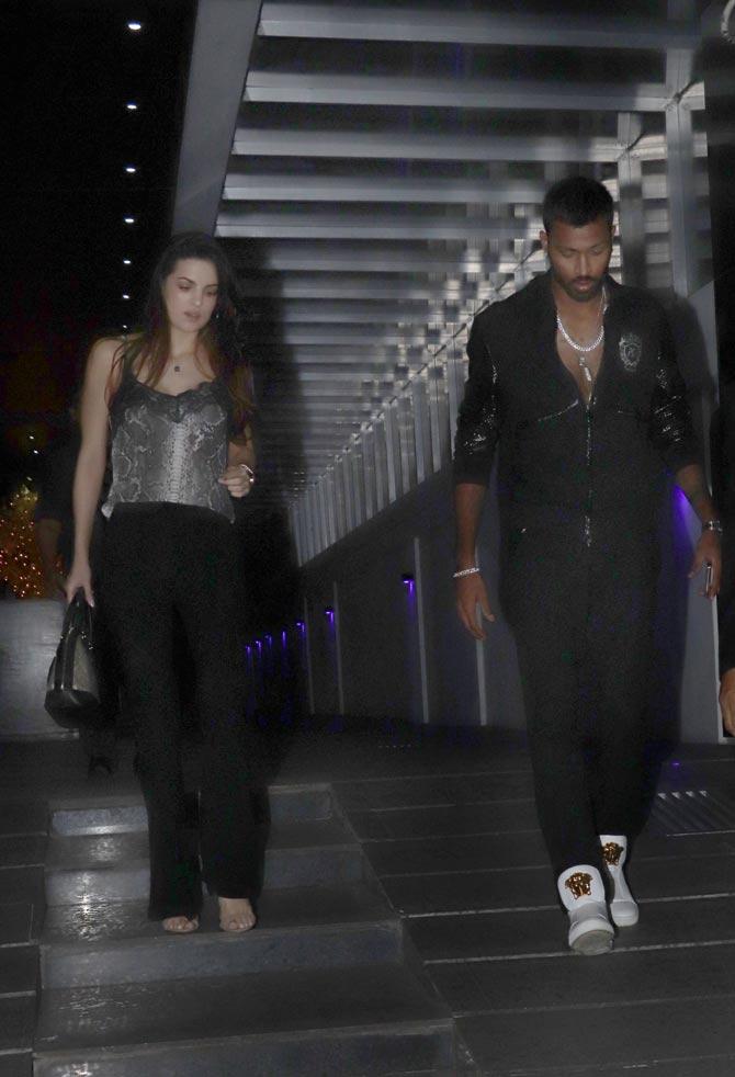 Hardik Pandya and Natasa Stankovic were recently spotted at a popular restaurant in the western suburbs of Bandra