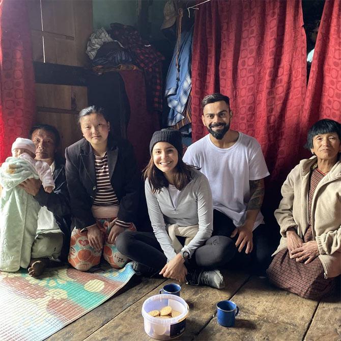 Anushka Sharma also shared a very sweet incident that she encountered while on a trek in the remote areas of Bhutan. The couple came across a family who greeted them despite being unaware of their stardom. Looking at how humble the people of Bhutan are, the Zero actress also shared the experience on social media.