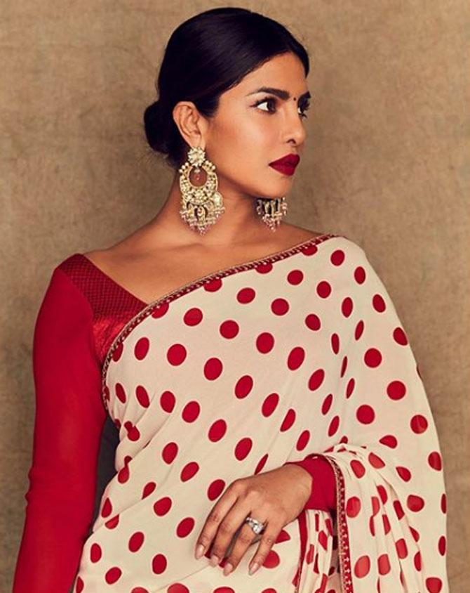 His jewellery designs have a world of their own. They have an old-world charm in them. Bollywood actress Priyanka Chopra wore a pair of stunning earrings by the designer while she was promoting her film.