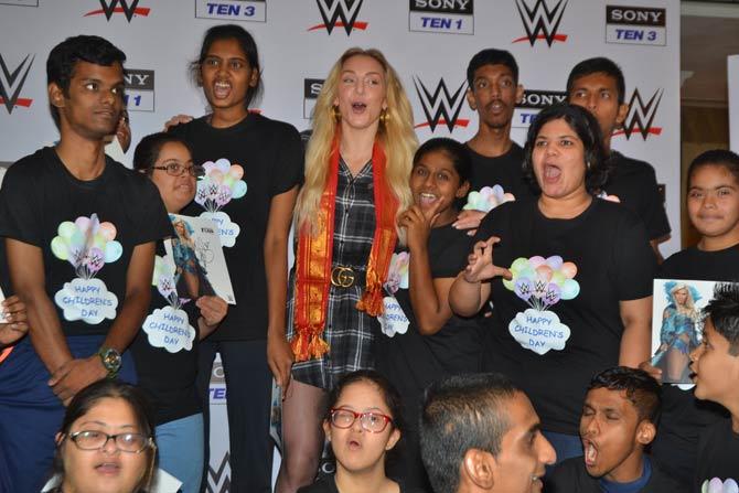 Charlotte shared her love and magic with the kids, interacting with each of them individually
