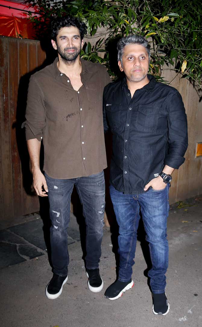 Aditya Roy Kapur and Mohit Suri also attended Milap Zaveri's birthday party at the Bandra eatery. Aditya will next be seen in Mohit's Malang.