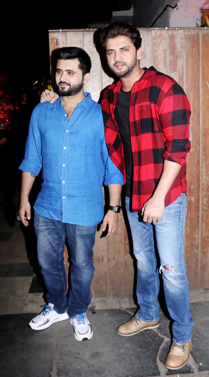 Notebook star Zaheer Iqbal also attended Milap Zaveri's birthday party at the restaurant in Bandra.
