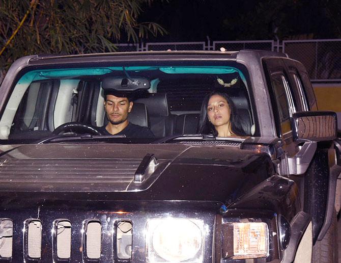 Lovebirds Krishna Shroff and Eban Hyams arrived together for the screening of Marjaavaan in Juhu, Mumbai. 