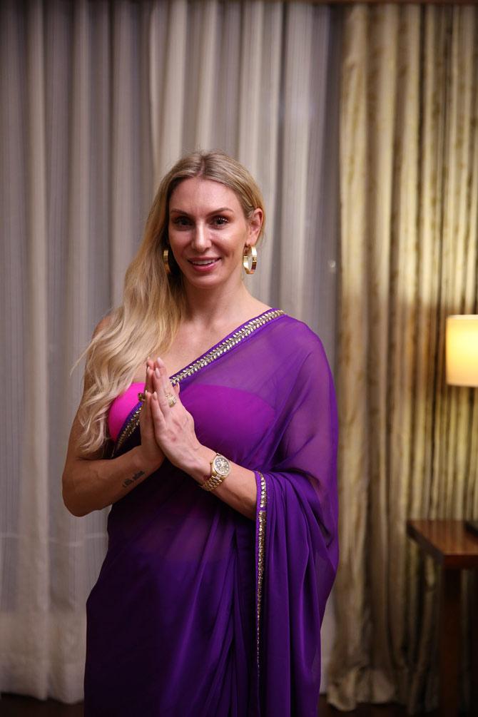 The 10-time WWE women's champion Charlotte Flair also greeted her fans saying 'Namaste'