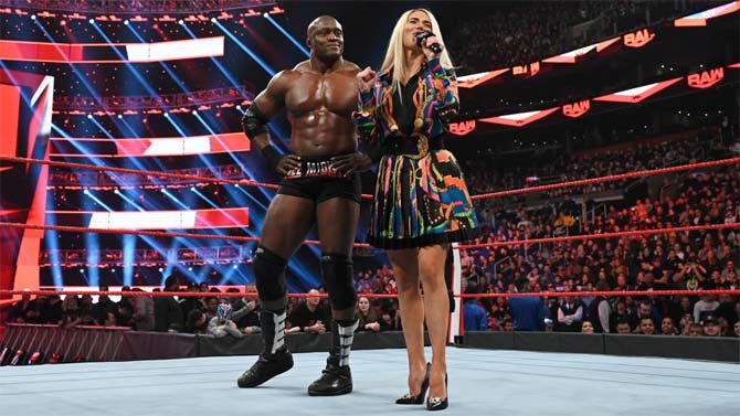 Lana entered with Bobby Lashley and spoke of creating a restraining order for her husband Rusev