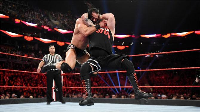 Kevin Owens faced Drew McIntyre in a singles match and managed to get the upper hand with a Swanton and a Stunner but was in for something more