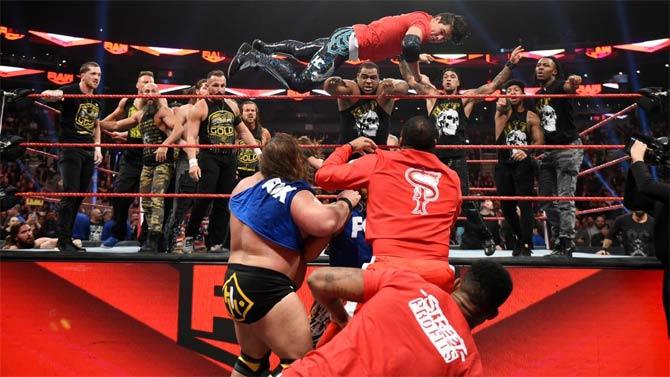 WWE Monday Night Raw ended in chaos as NXT overpowered WWE Raw and SmackDown rosters standing tall ahead of Survivor Series