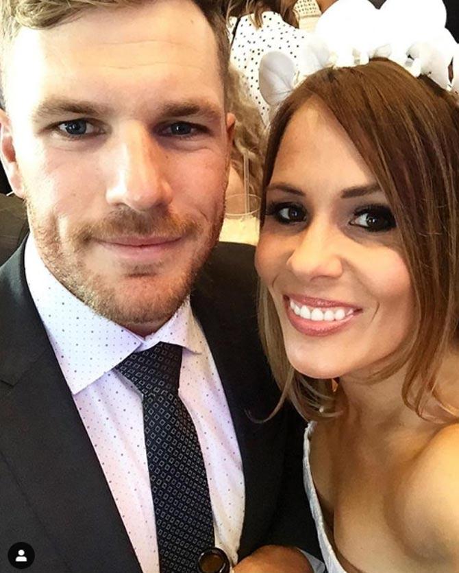 Aaron Finch's wife Amy Griffith is a Network Integration Specialist