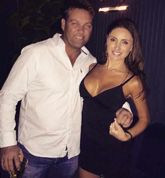 Former South African cricket legend Jacques Kallis and his wife Charlene Engels. The couple got married on January 13, 2019.