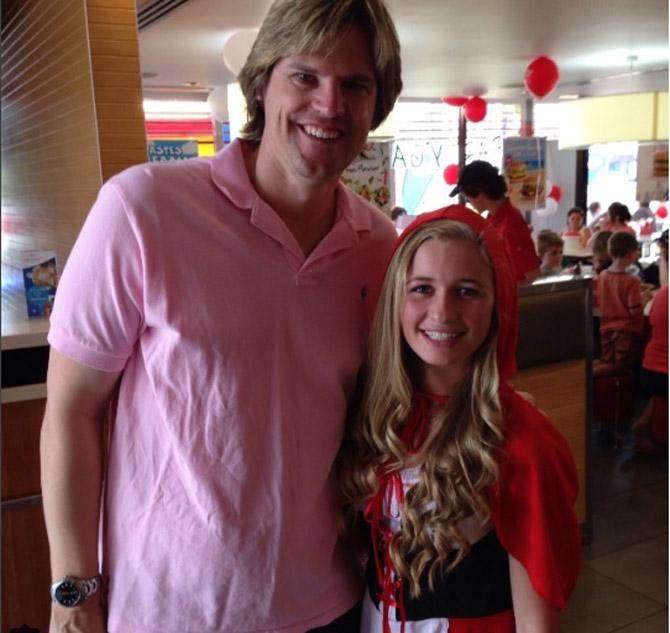 Former Australian cricketer Nathan Bracken with wife Haley. The couple got married on June 19, 2005 and have a son named Chase