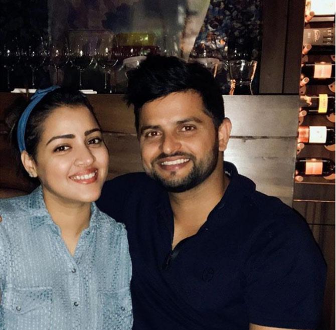 Indian all-rounder Suresh Raina along with wife Priyanka. The couple got married on April 3, 2015. They have a daughter named Gracia