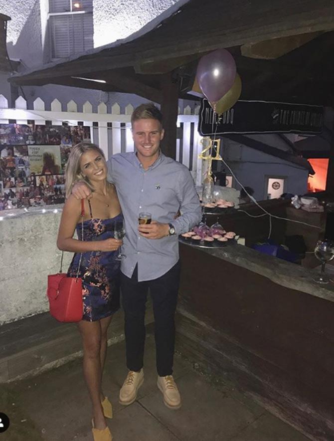 England opening batsman Jason Roy and his wife Elle Moore. The couple got married on October 7, 2017. They also have a child together
