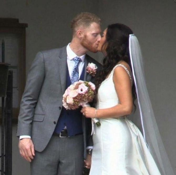 England star all-rounder Ben Stokes and his wife Clare Ratcliffe. The couple got married on October 14, 2017.