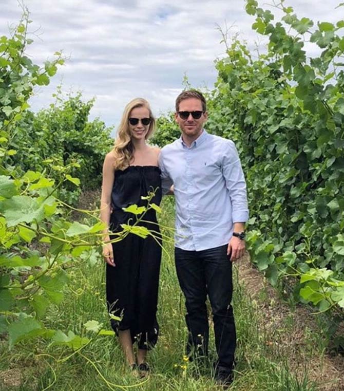 England batsman Eoin Morgan and wife Tara. The couple got married on November 3, 2018.