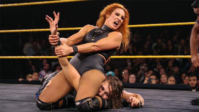 However, after a brilliant show of talent and strength, Becky Lynch managed to overpower Ripley with the Dis-Arm-Her
