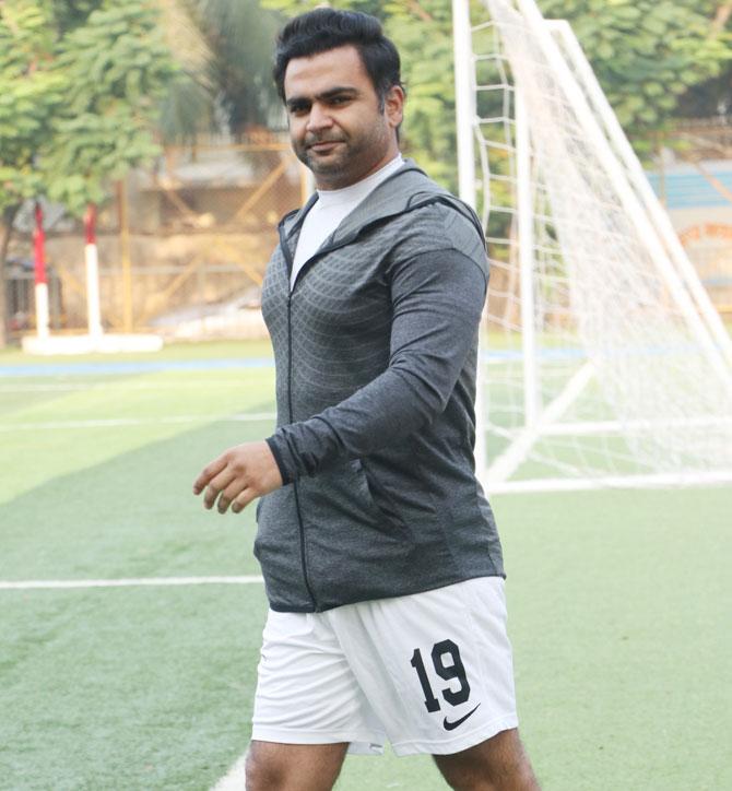 Producer and actor Sachiin Joshi was also part of the group playing football at the ground in Juhu.
